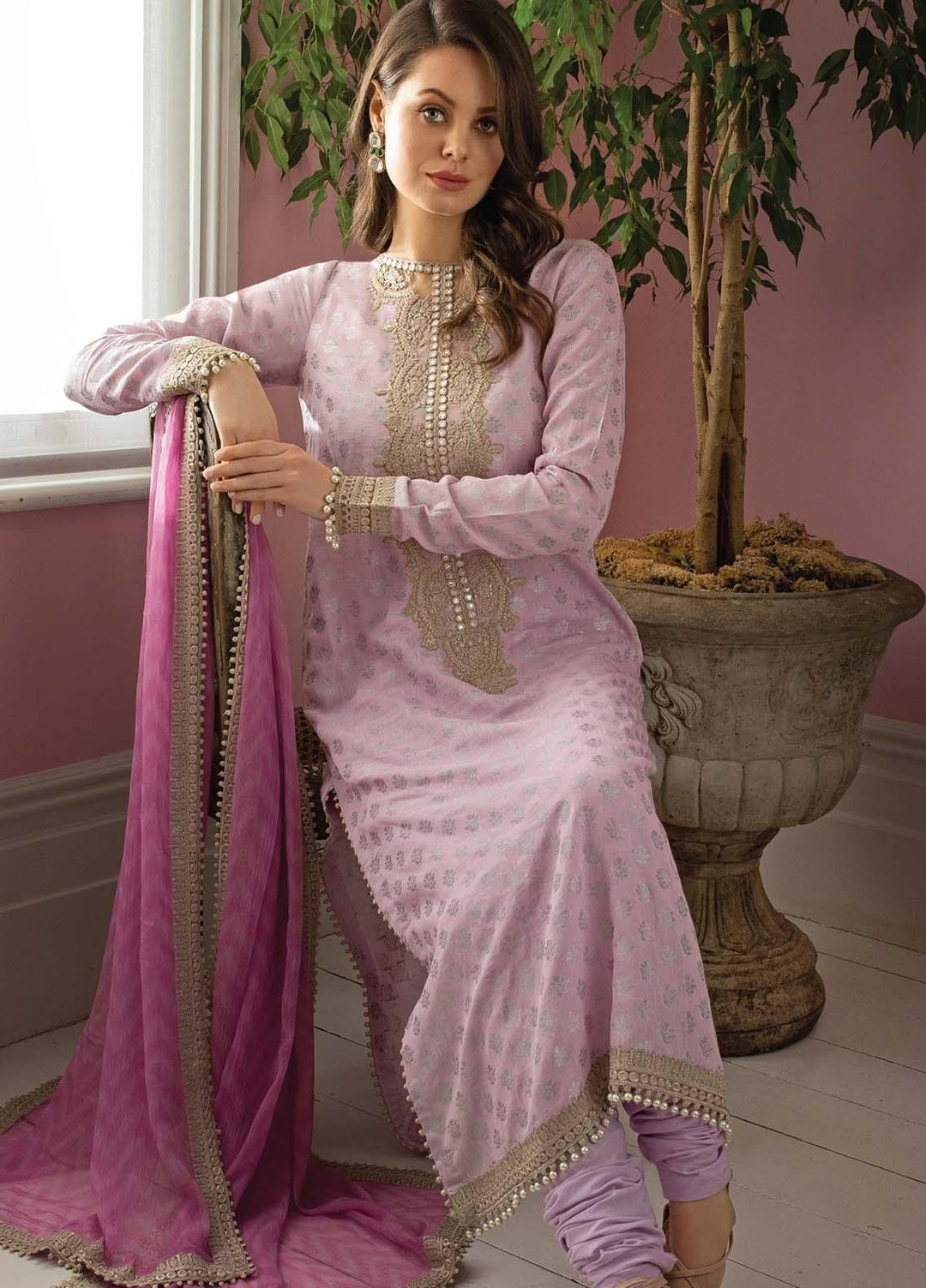 Vital By Sobia Nazir Embroidered Jacquard Suits Unstitched 3 Piece SN21V 10A - Summer Collection