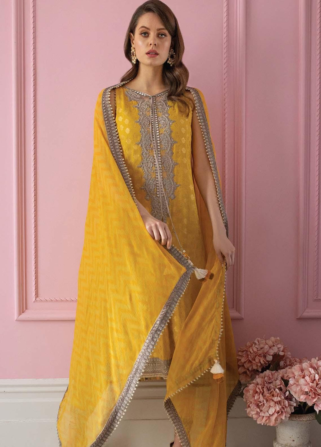 Vital By Sobia Nazir Embroidered Jacquard Suits Unstitched 3 Piece SN21V 10B - Summer Collection