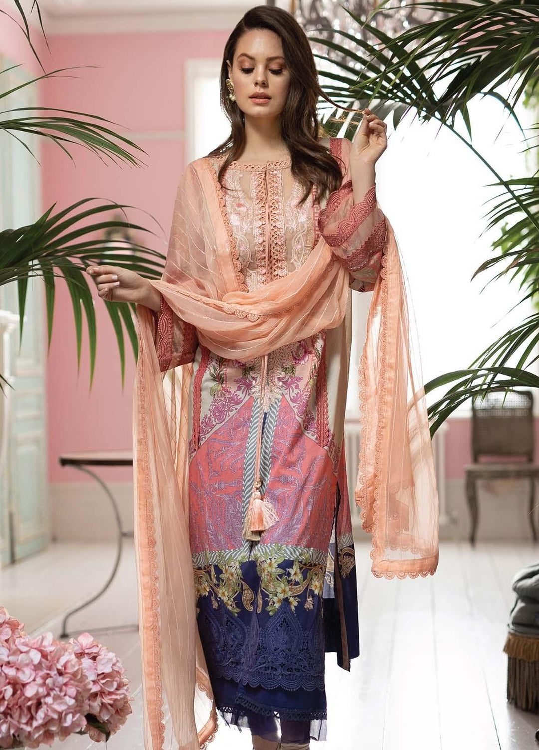 Vital By Sobia Nazir Embroidered Lawn Suits Unstitched 3 Piece SN21V 11A - Summer Collection