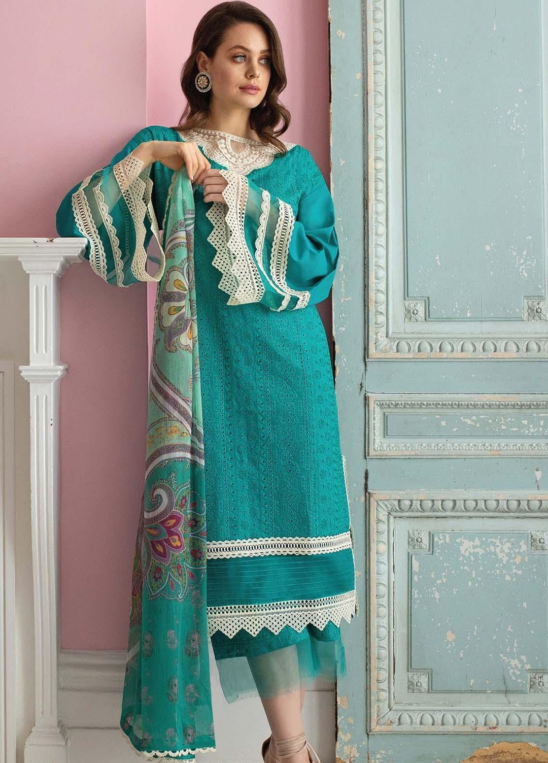 Vital By Sobia Nazir Embroidered Lawn Suits Unstitched 3 Piece SN21V 5A - Summer Collection
