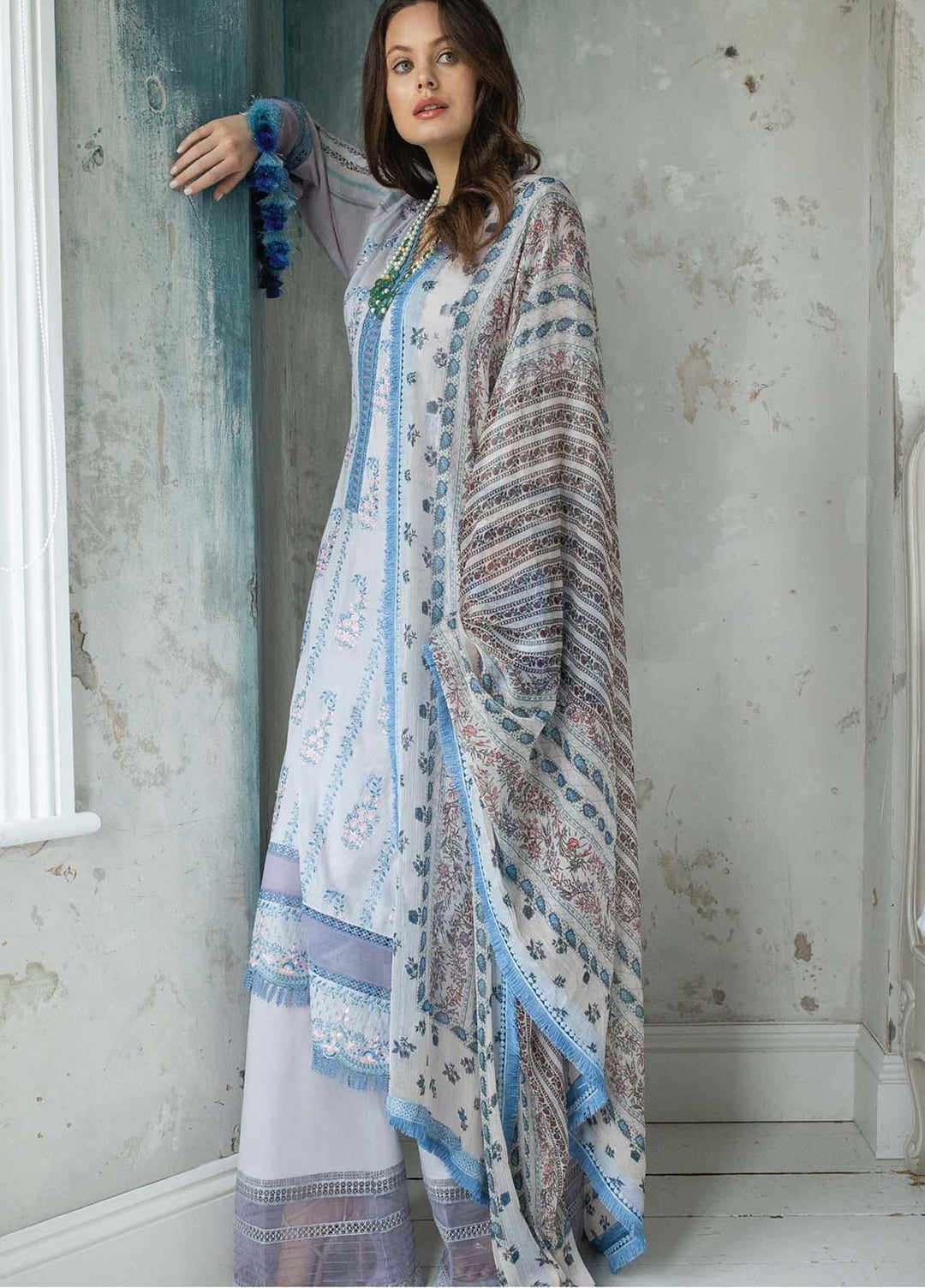 Vital By Sobia Nazir Embroidered Lawn Suits Unstitched 3 Piece SN21V 6B - Summer Collection