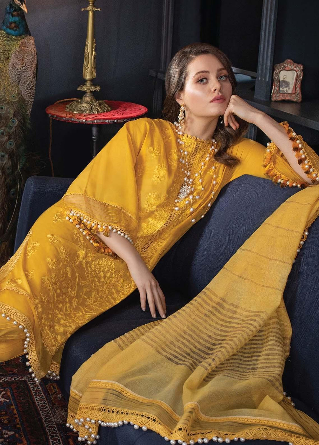 Vital By Sobia Nazir Embroidered Lawn Suits Unstitched 3 Piece SN21V 7A - Summer Collection