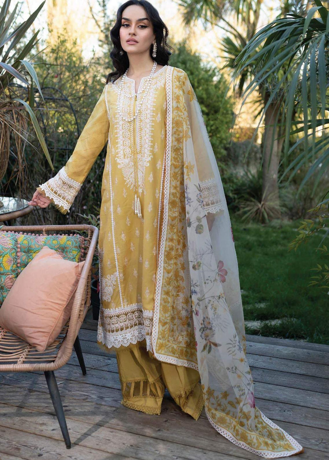 Vital Lawn By Sobia Nazir Embroidered Lawn Suits Unstitched 3 Piece SN23V 10B - Summer Collection