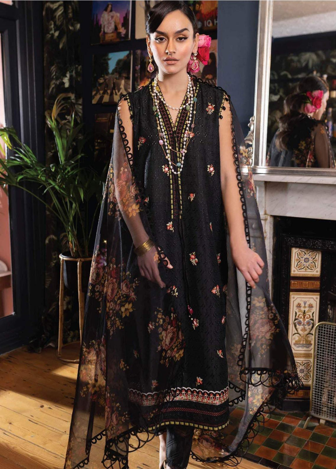 Vital Lawn By Sobia Nazir Embroidered Lawn Suits Unstitched 3 Piece SN23V 11A - Summer Collection