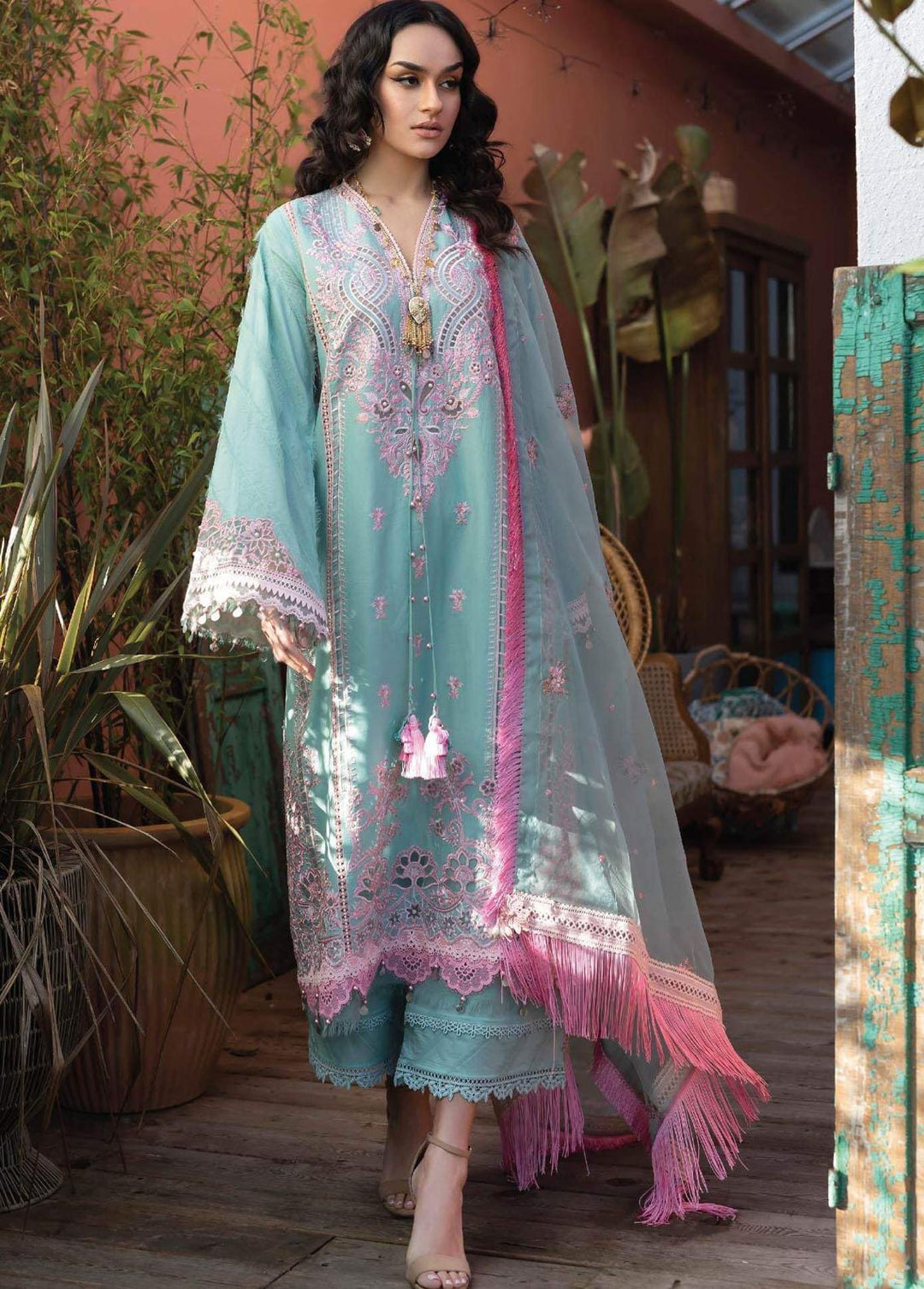 Vital Lawn By Sobia Nazir Embroidered Lawn Suits Unstitched 3 Piece SN23V 5A - Summer Collection