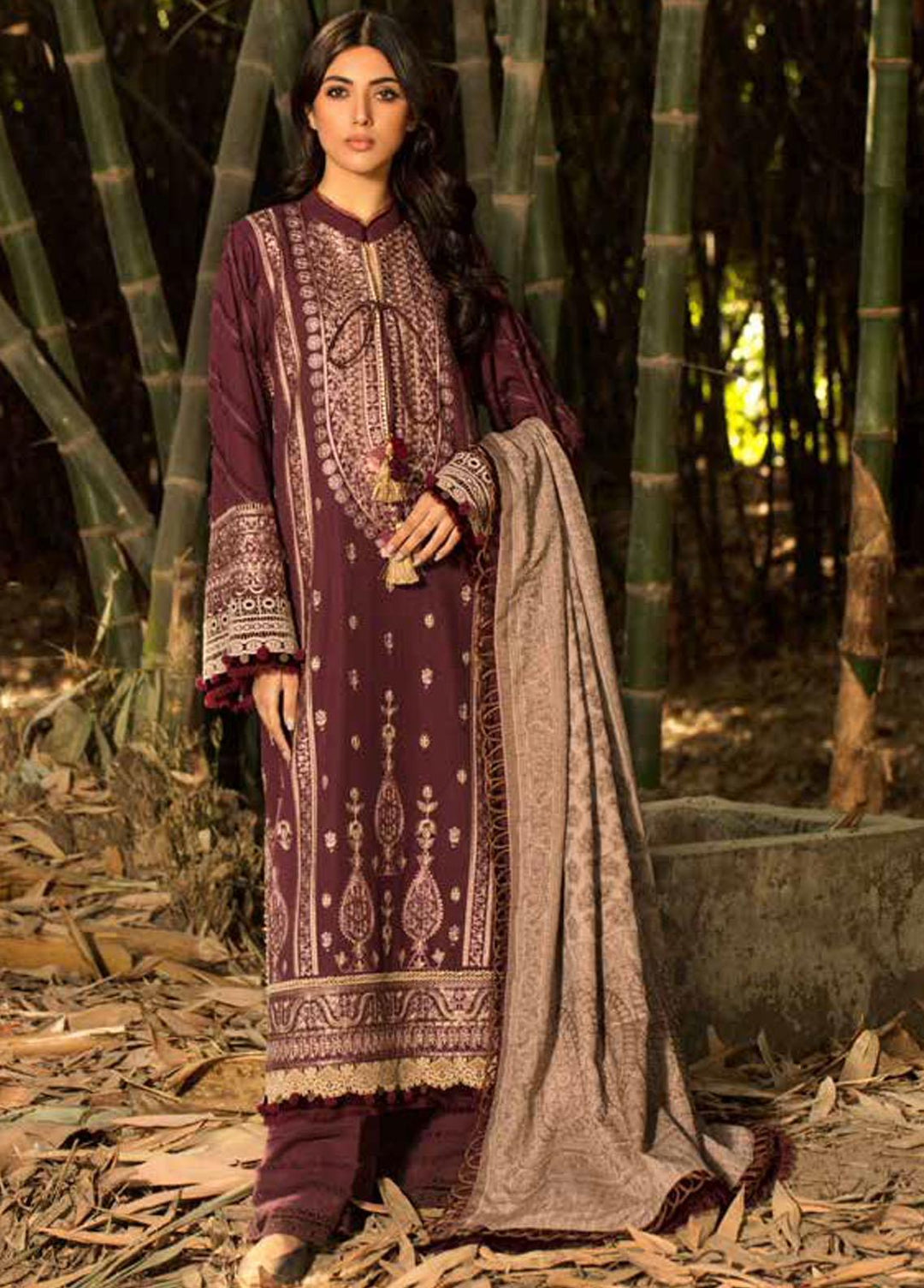 Sobia Nazir Embroidered Suits Unstitched 3 Piece SN21W 02A - Winter Collection