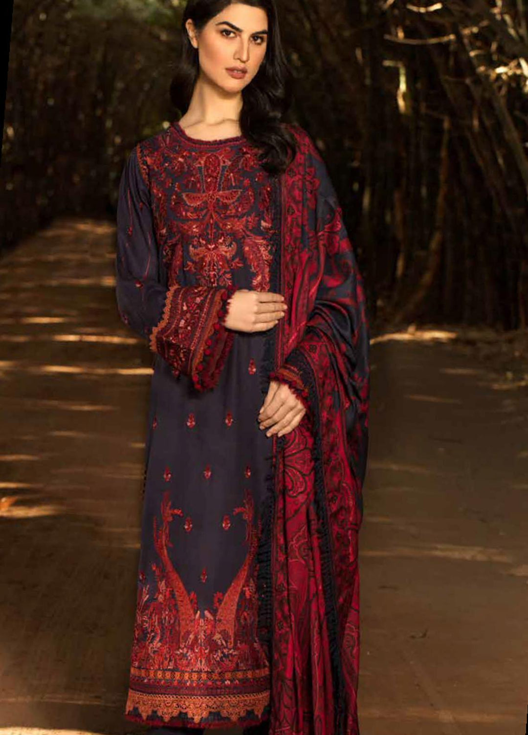 Sobia Nazir Embroidered Suits Unstitched 3 Piece SN21W 05A - Winter Collection