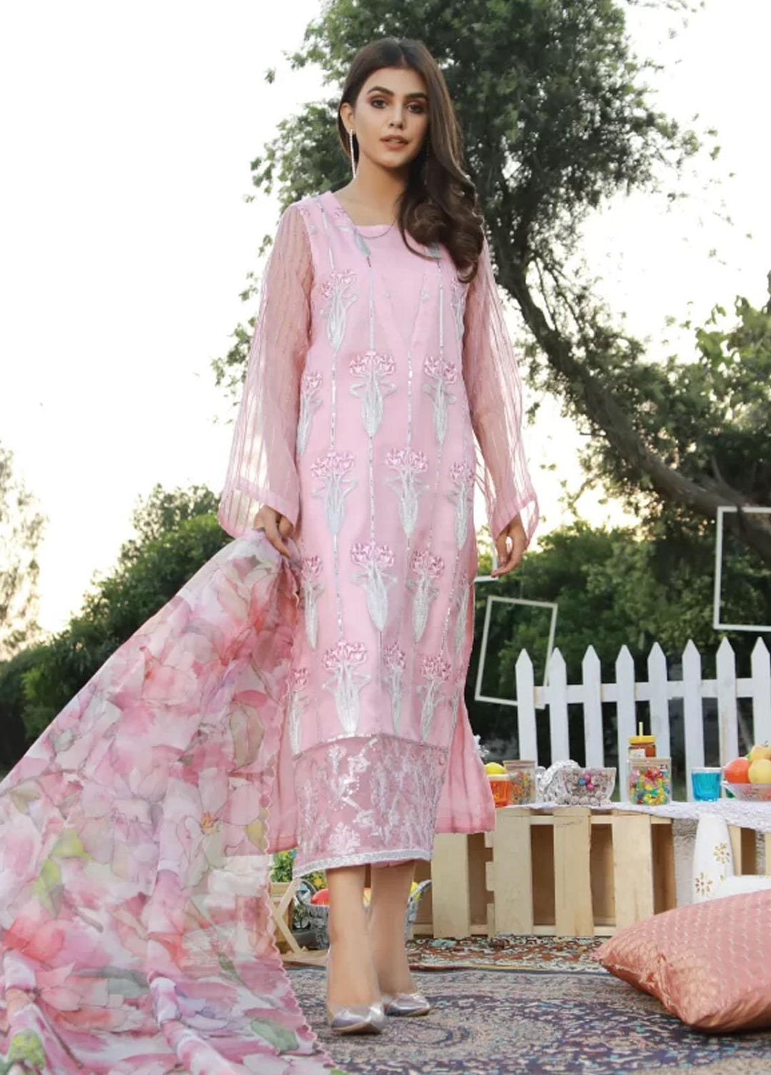 Soffio Pret Embroidered Organza 3 Piece SF21P SO493PN