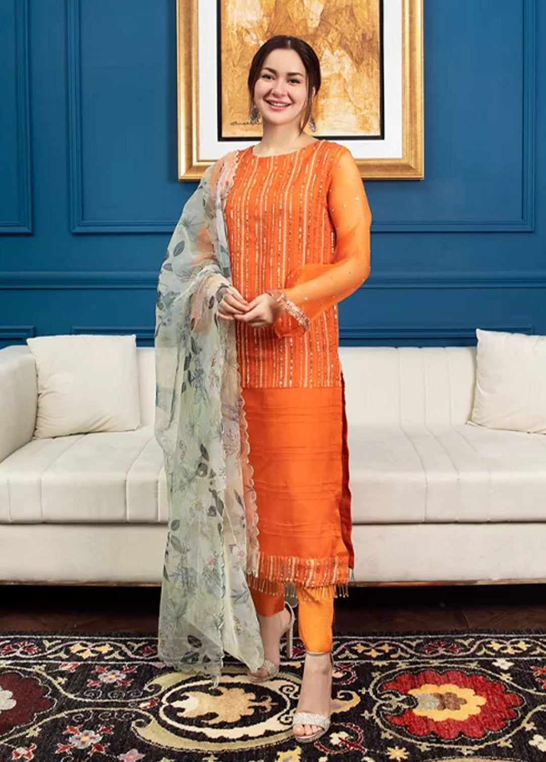 Soffio Pret Embroidered Organza 3 Piece SF21P SO494OR