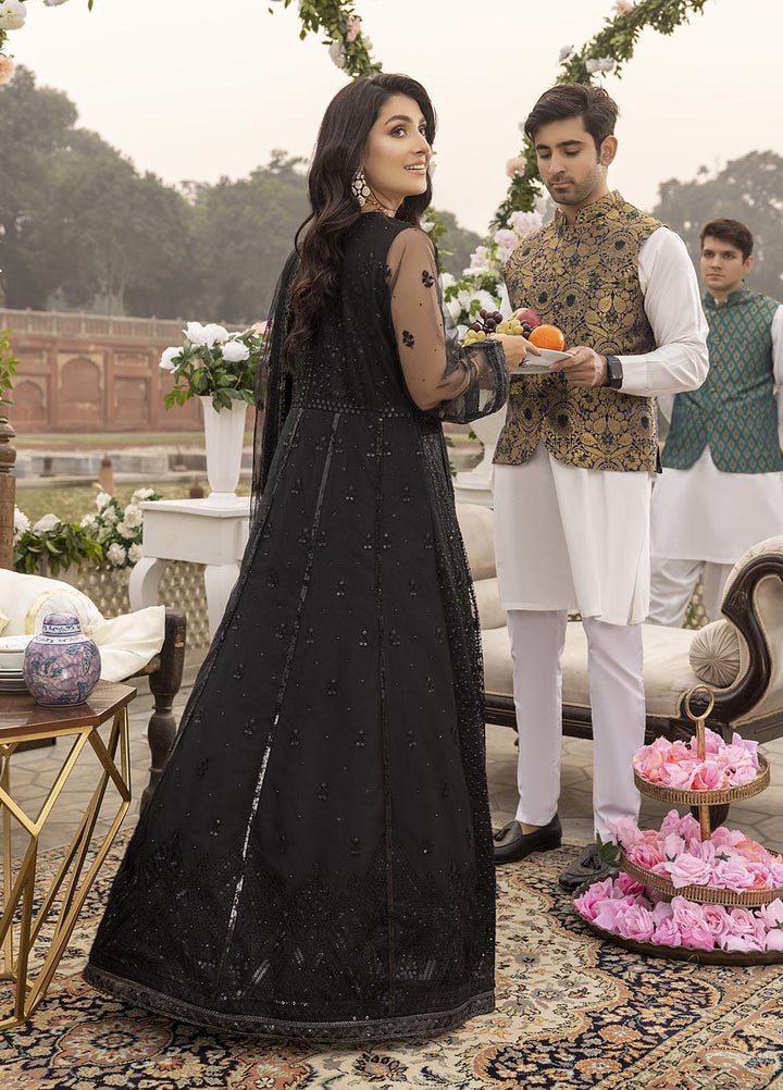 Sonia Umer by Shahzeb Textiles Embroidered Net Suits Unstitched 3 Piece ST22SU Black Divine - Wedding Collection