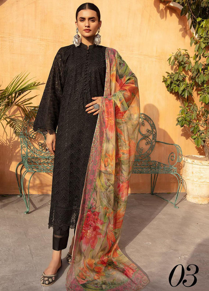 Sophia By Riaz Arts Chikankari Lawn Suits Unstitched 3 Piece RA22S 03 - Summer Collection