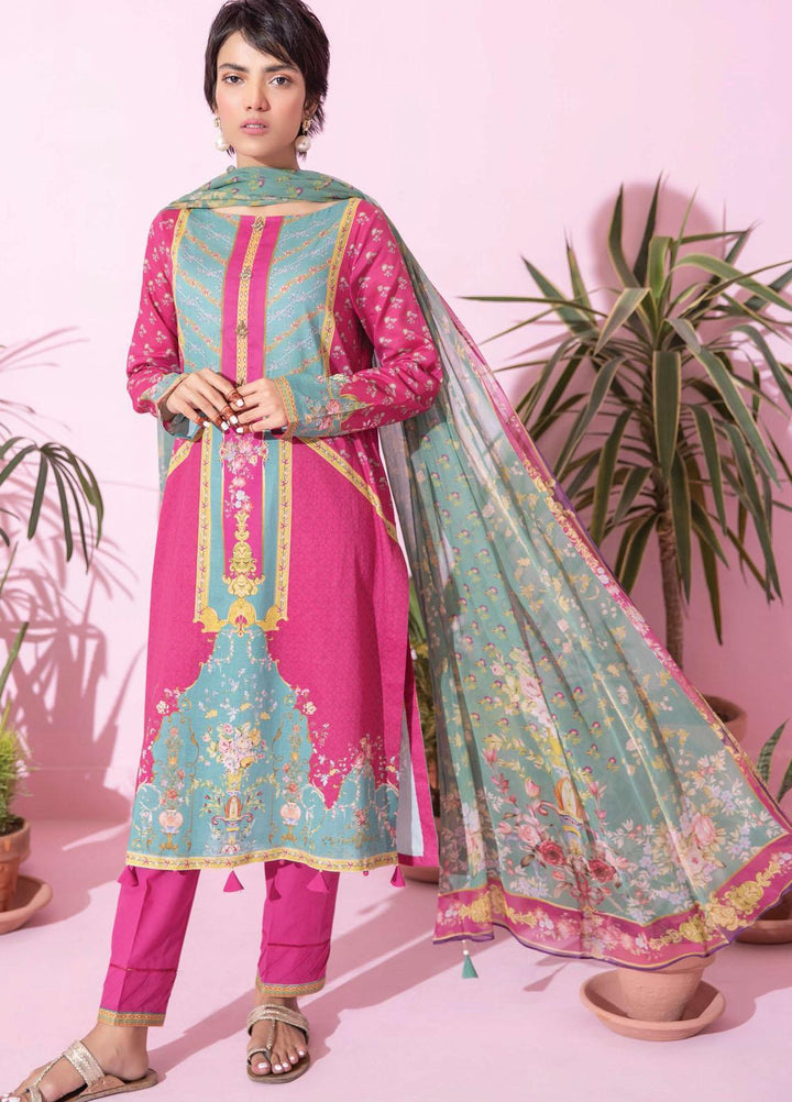 Spring Fling by Rang Rasiya Printed Lawn Suits Unstitched 3 Piece RR21SF 702 Sorbet Fuschia - Summer Collection