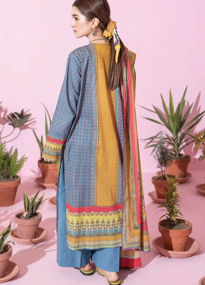 Spring Fling by Rang Rasiya Printed Lawn Suits Unstitched 3 Piece RR21SF 707 Evening Blue - Summer Collection