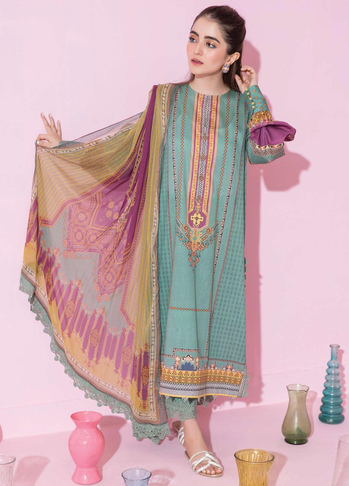 Spring Fling by Rang Rasiya Printed Lawn Suits Unstitched 3 Piece RR21SF 708 Sea Green - Summer Collection