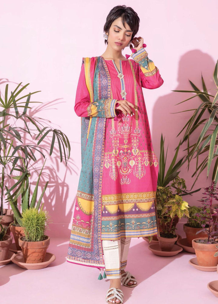 Spring Fling by Rang Rasiya Printed Lawn Suits Unstitched 3 Piece RR21SF 712 Pink Hunt - Summer Collection