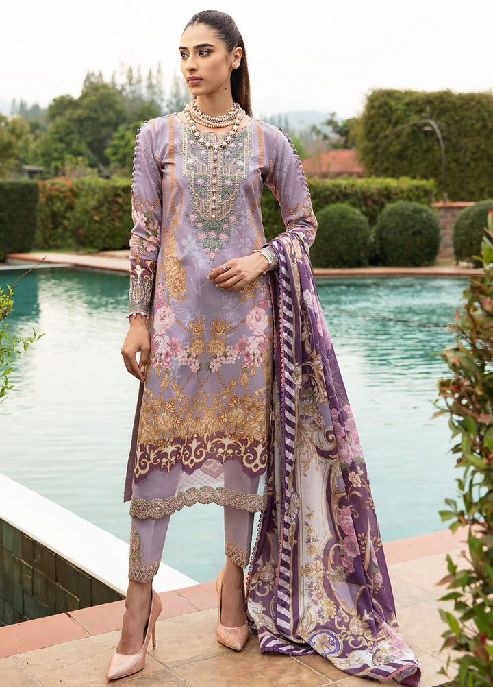 Springtime Ballet by Gulaal Embroidered Lawn Suits Unstitched 3 Piece GL24SB D-05 Lavande - Spring Summer Collection