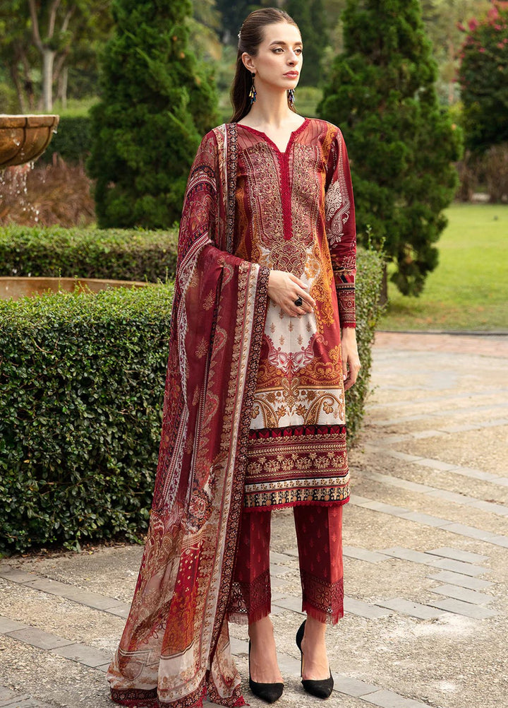 Springtime Ballet by Gulaal Embroidered Lawn Suits Unstitched 3 Piece GL24SB D-09 Amaryllis - Spring Summer Collection