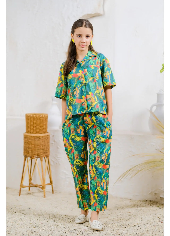 Sprinkles Pret Casual Cambric 2 Piece Suit Rainforest Vibes