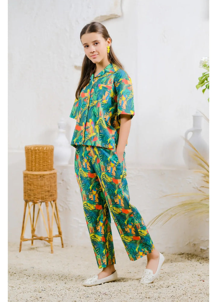 Sprinkles Pret Casual Cambric 2 Piece Suit Rainforest Vibes