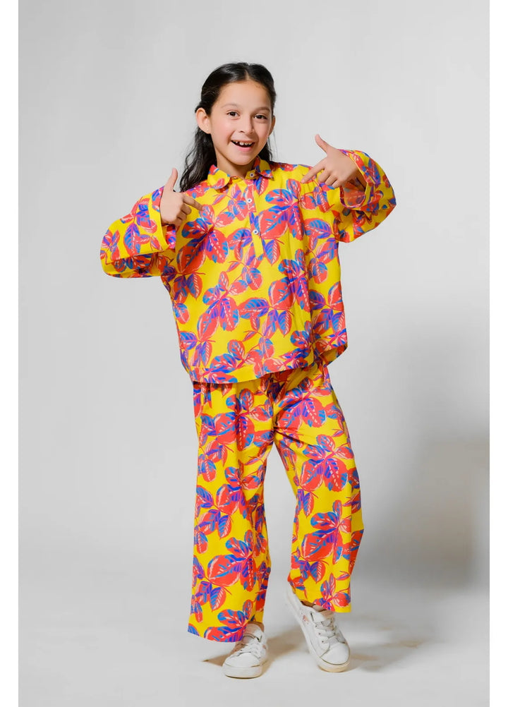 Sprinkles Pret Casual Cambric 2 Piece Suit Tropical Blaze