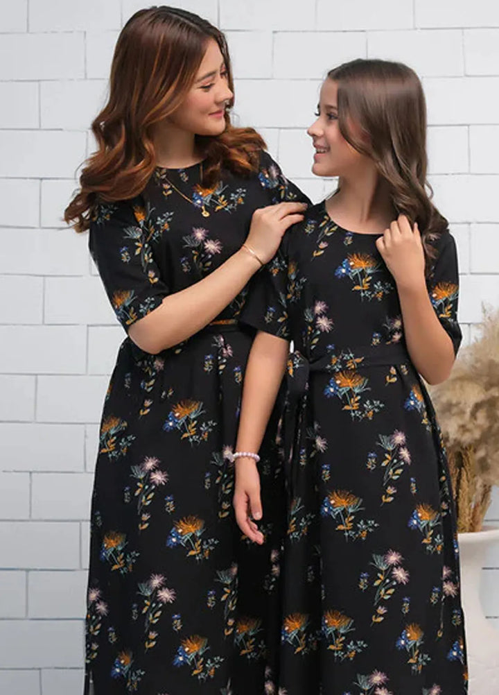 Sprinkles Pret Casual Cambric Long Shirt Black Floral