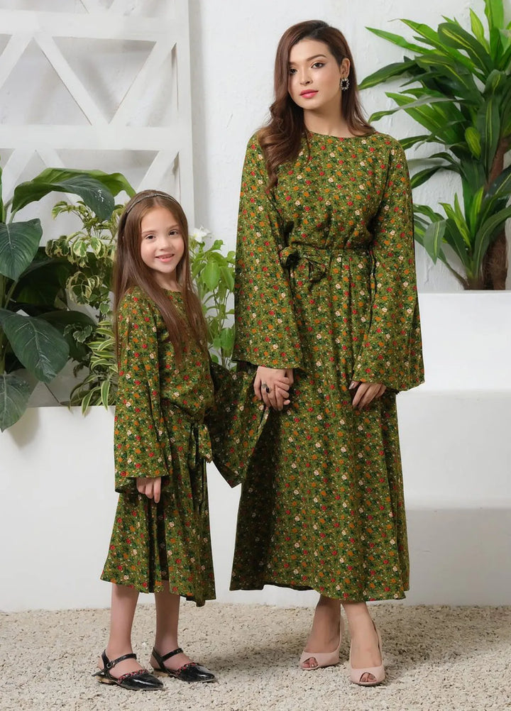 Sprinkles Pret Casual Cambric Long Shirt Green Floral Allover Floral