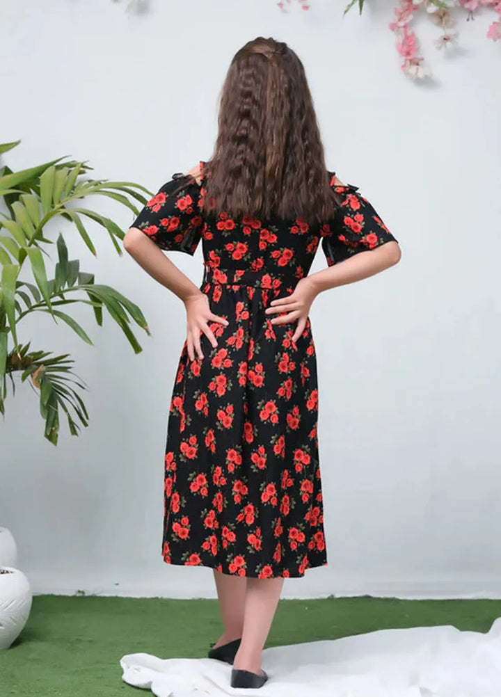 Sprinkles Pret Casual Cambric Long Shirt The Duo Black Rose Allover Flover