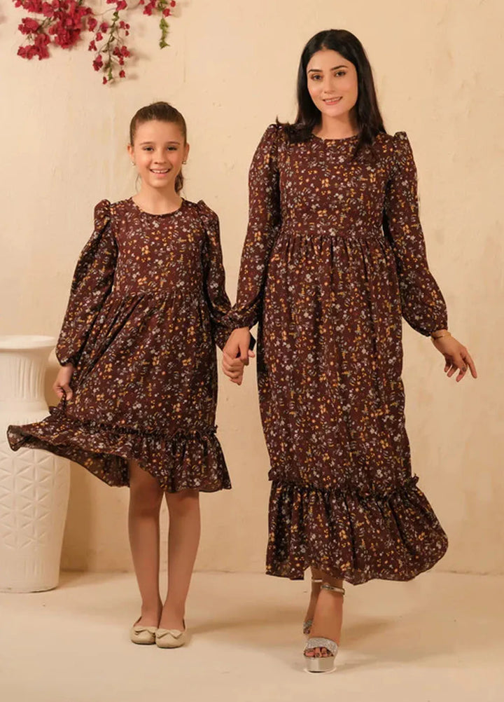 Sprinkles Pret Casual Cambric Long Shirt The Duo-Mocha Dream Allover Floral