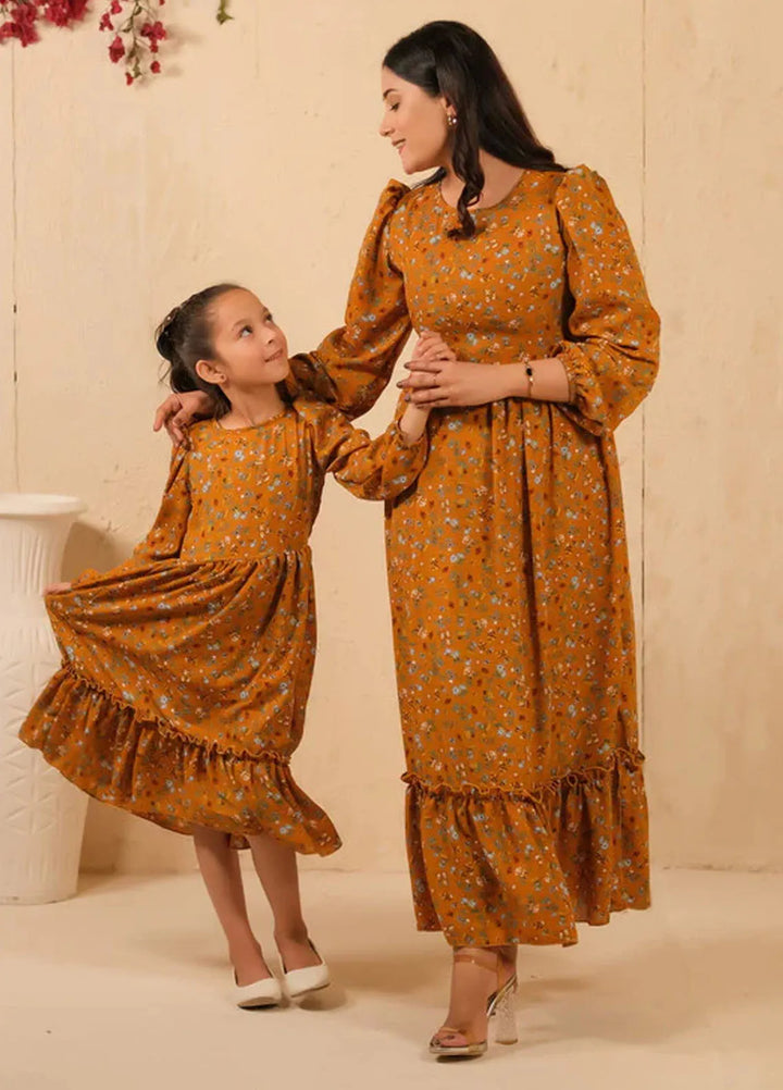 Sprinkles Pret Casual Cambric Long Shirt The Duo-Mustard Bloom Allover Floral