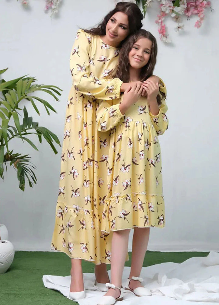 Sprinkles Pret Casual Cambric Long Shirt The Duo Yellow Allover Flover Full Sleeve