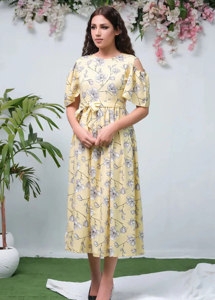 Sprinkles Pret Casual Cambric Long Shirt The Duo Yellow Allover Flover Short Sleeve