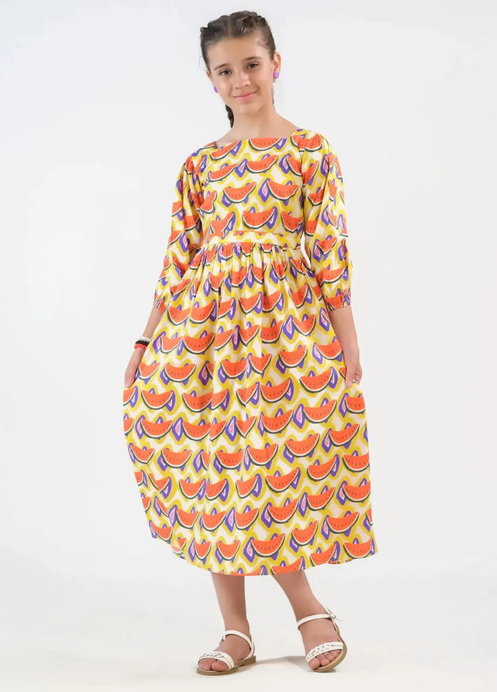 Sprinkles Pret Casual Cambric Long Shirt Watermelon Whirl