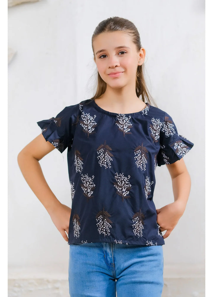 Sprinkles Pret Casual Cotton Shirt Black & White Floral Print