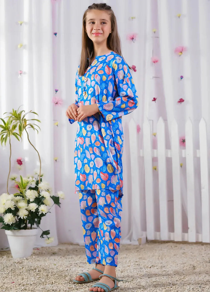 Sprinkles Pret Casual Lawn 2 Piece Suit Aqua Shell