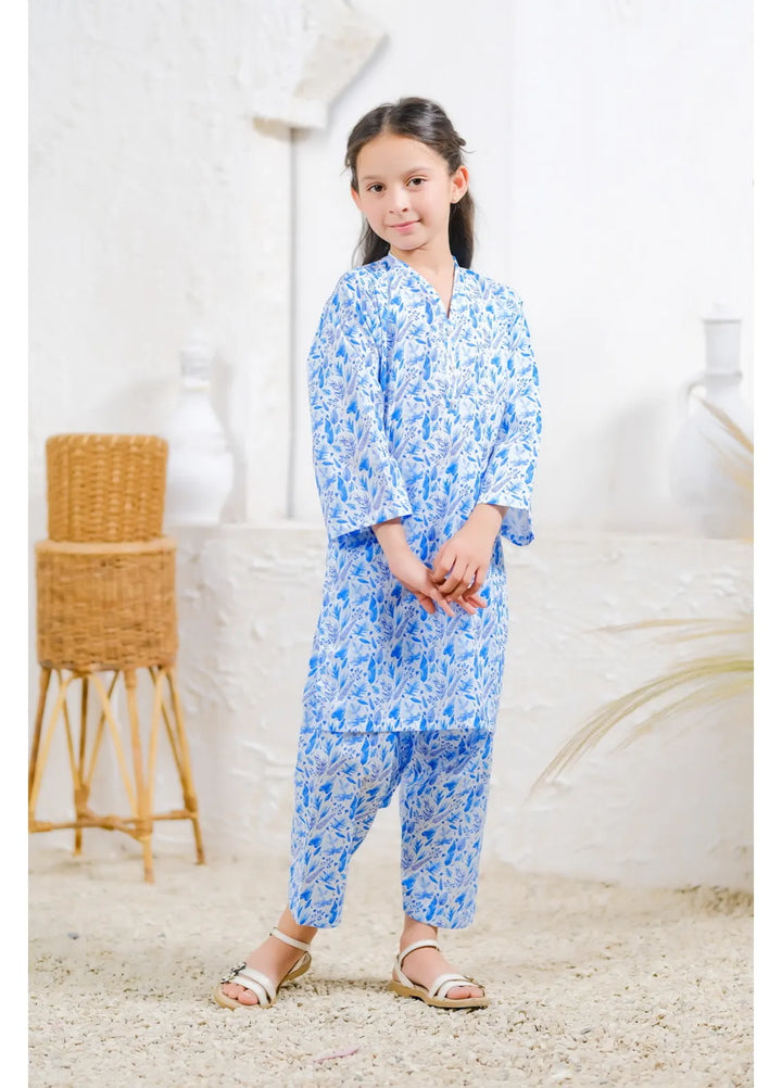 Sprinkles Pret Casual Lawn 2 Piece Suit Blue Floral Dream