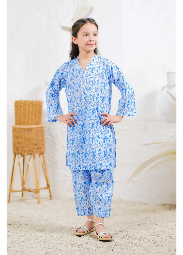 Sprinkles Pret Casual Lawn 2 Piece Suit Blue Floral Dream