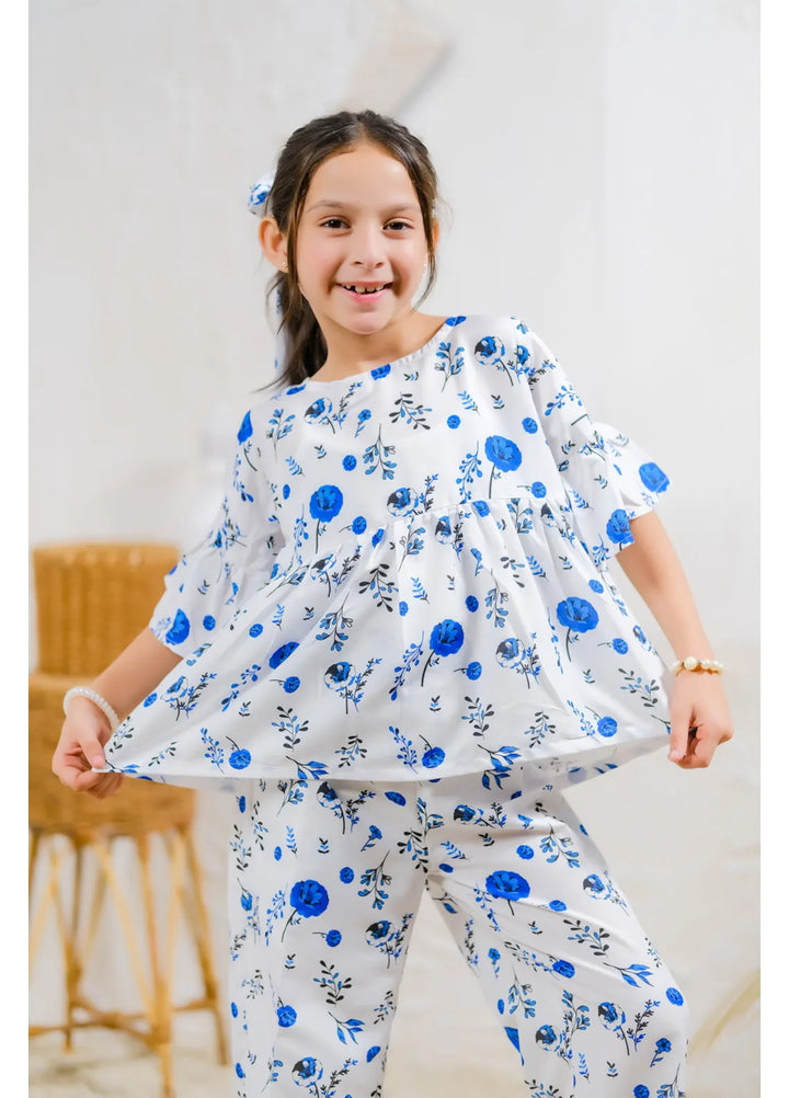 Sprinkles Pret Casual Lawn 2 Piece Suit Blue Floral Elegance