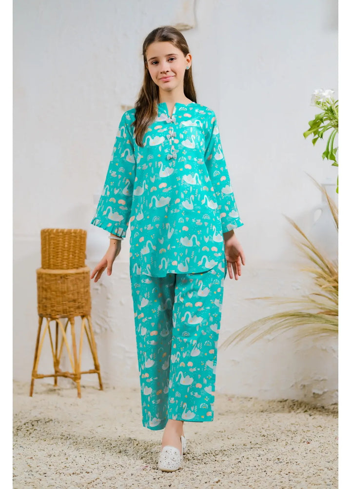 Sprinkles Pret Casual Lawn 2 Piece Suit Graceful Swan Dreams