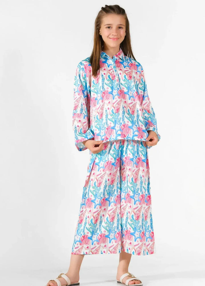 Sprinkles Pret Casual Lawn 2 Piece Suit Seashore