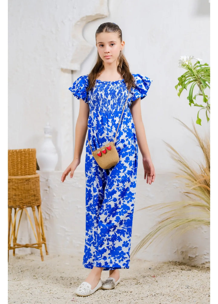 Sprinkles Pret Casual Mix Cotton Jumpsuit Sapphire Breeze