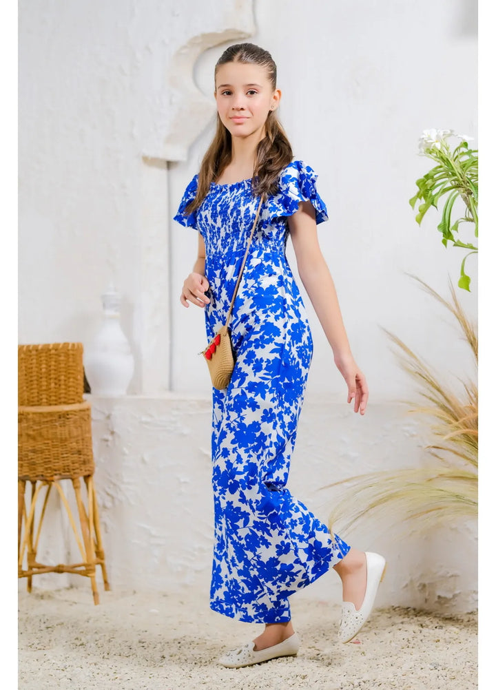 Sprinkles Pret Casual Mix Cotton Jumpsuit Sapphire Breeze