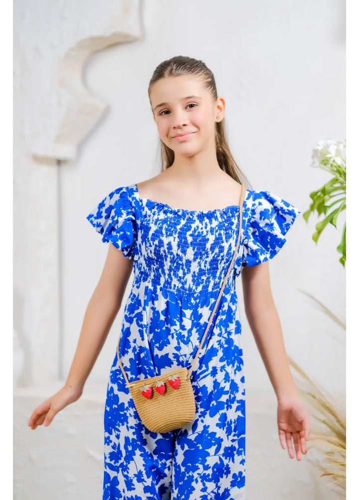 Sprinkles Pret Casual Mix Cotton Jumpsuit Sapphire Breeze