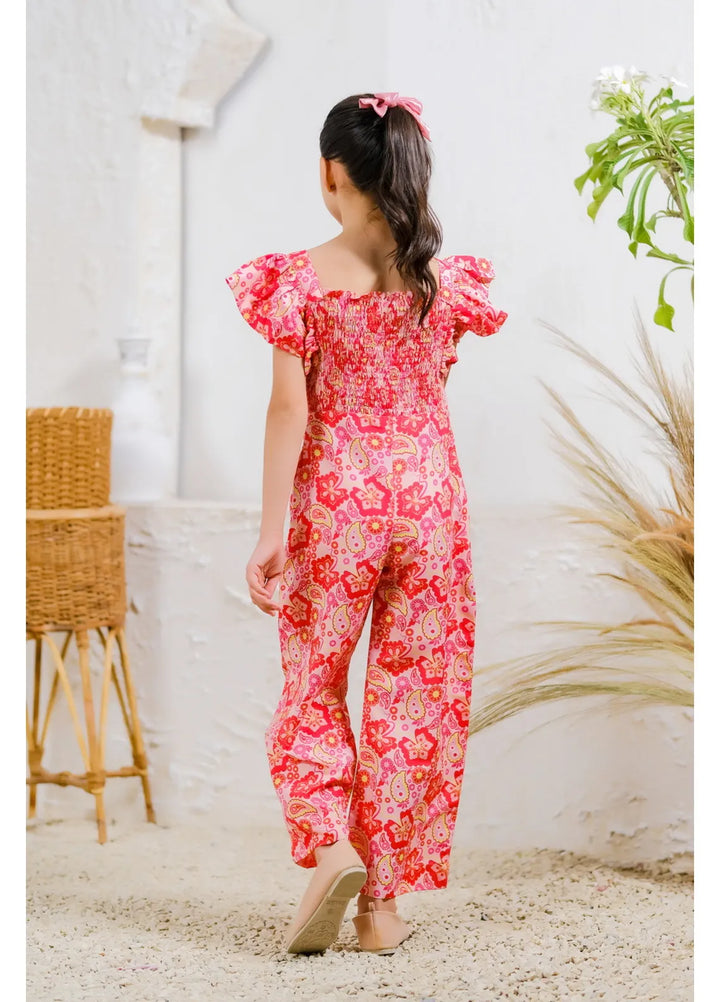 Sprinkles Pret Casual Mix Cotton Jumpsuit Scarlet Paisley