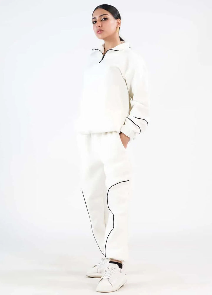 Sprinkles Pret Co ord Fleece 2 Piece Suit SPDR403 Linear - Ecru