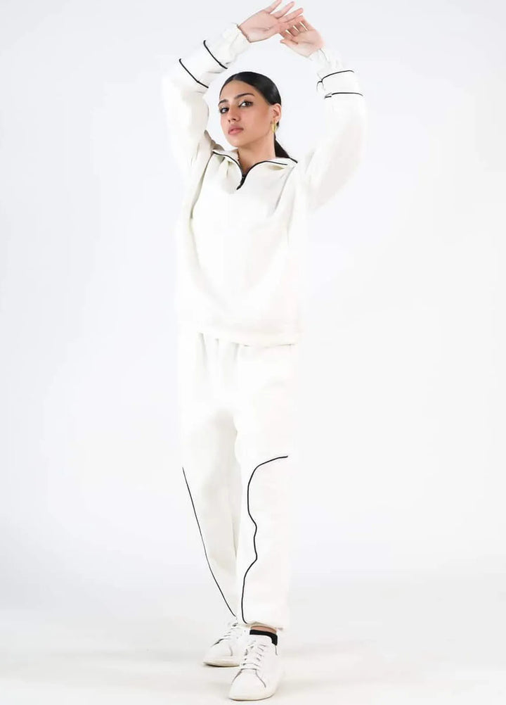 Sprinkles Pret Co ord Fleece 2 Piece Suit SPDR403 Linear - Ecru