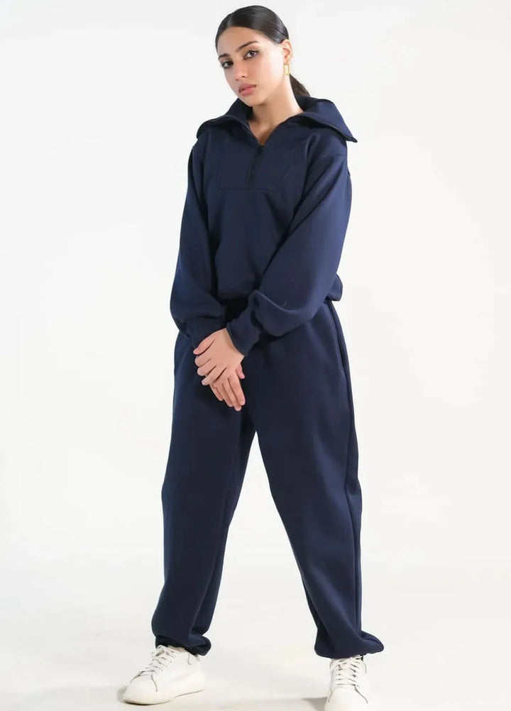 Sprinkles Pret Co ord Fleece 2 Piece Suit SPDR405 Zippi- Navy