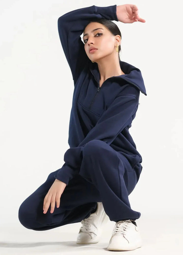 Sprinkles Pret Co ord Fleece 2 Piece Suit SPDR405 Zippi- Navy