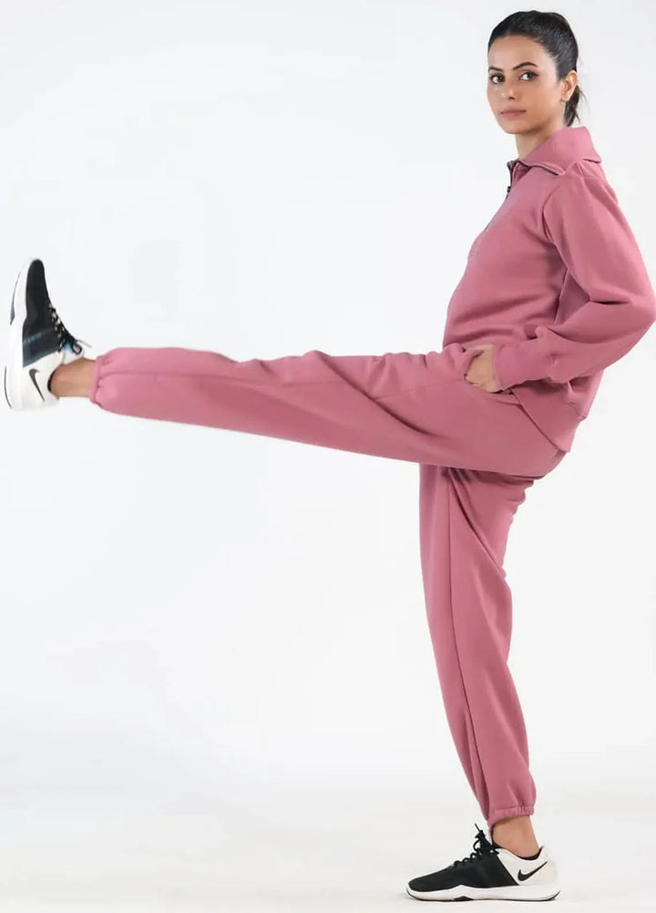 Sprinkles Pret Co ord Fleece 2 Piece Suit SPDR406 Zippi- Tea Pink