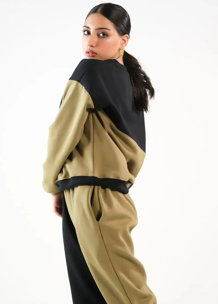 Sprinkles Pret Co ord Fleece 2 Piece Suit SPDR409 Cozy - Black/Mint Green