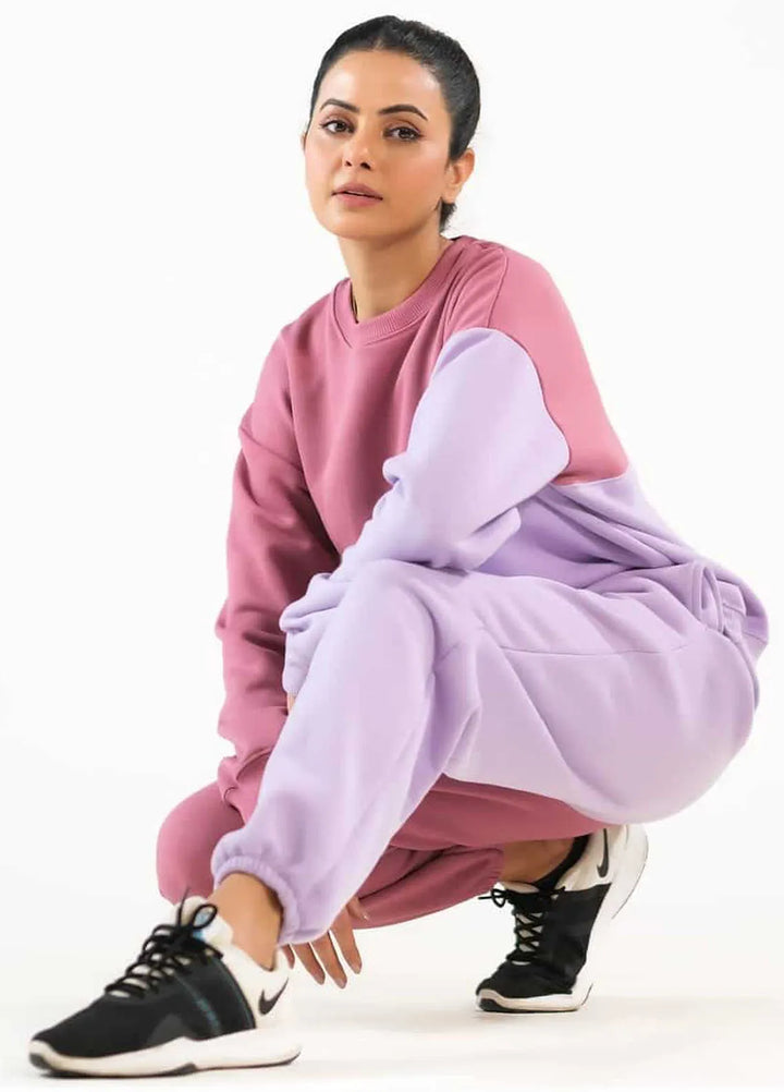 Sprinkles Pret Co ord Fleece 2 Piece Suit SPDR410 Cozy - Lilac/Tea Pink
